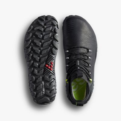 4. Vivobarefoot MAGNA FOREST ESC WOMENS OBSIDIAN/LIME minimalist hiking shoes (209082-02)