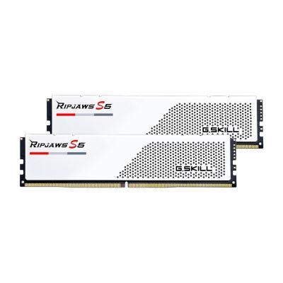 5. G.SKILL RIPJAWS S5 DDR5 2X16GB 6000MHZ CL30 XMP3 WHITE F5-6000J3040F16GX2-RS5W