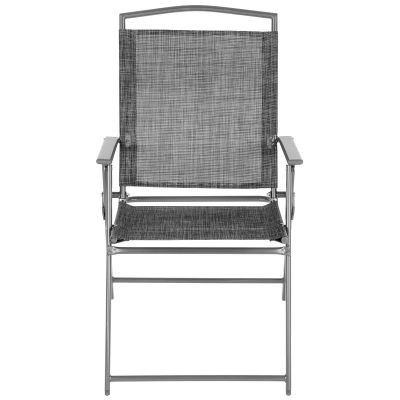 11. GARDEN FURNITURE SET TABLE 4 CHAIRS AND GRAY UMBRELLA