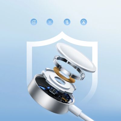 13. Joyroom S-IW007 3-in-1 cable USB-A magnetic charger - Lightning 1.2m - white