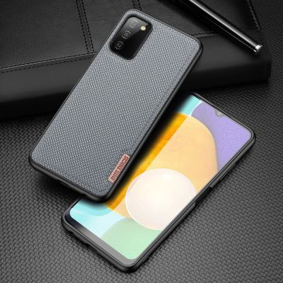 2. Dux Ducis Fino case covered with nylon material for Samsung Galaxy A03s gray