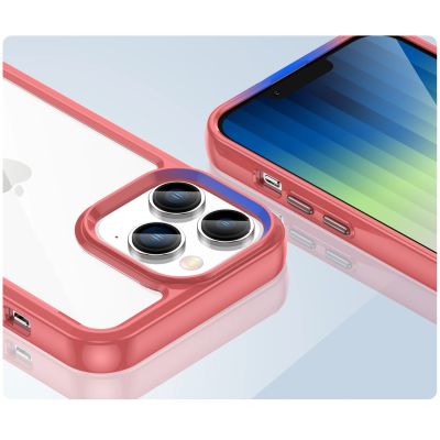 6. Outer Space Case iPhone 14 Pro Max hard cover with a gel frame red