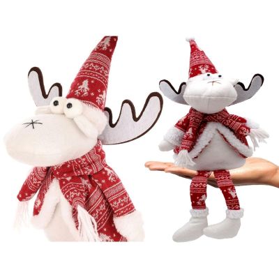 10. DECORATIVE CHRISTMAS REINDEER WHITE 35+20CM
