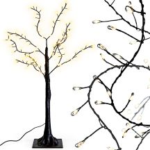 Decorative Tree, 100 LEDs, 90 cm, Black