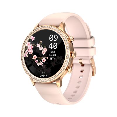 9. VELTORI VT310-1 Women's Smartwatch Gold Bracelet + Pink Silicone Strap