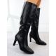 5. Jezzi ASA271-2 women's black high heel boots