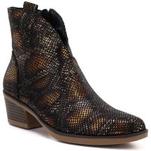 Women's cowboy boots snake print black M.Daszyński MR2382