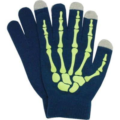 Green-Navy Touchscreen Gloves SEMI LINE