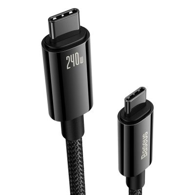 2. Baseus CAWJ040101 USB-C - USB-C cable 240W 480Mb/s 2m - black and gray