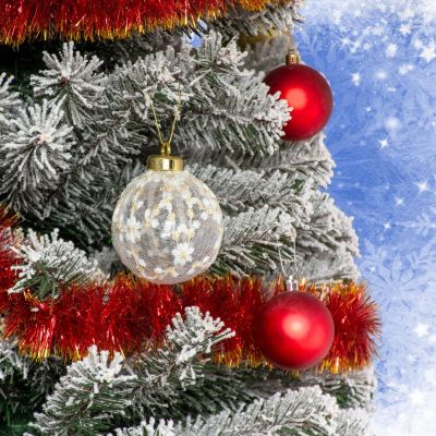 8. SAFE PLASTIC BALL 8 CM LACE DECORATION MICA STAR