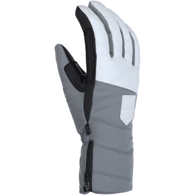 3. Women’s Ski Gloves VIKING Norvika Ski Lady, Grey with White Leather