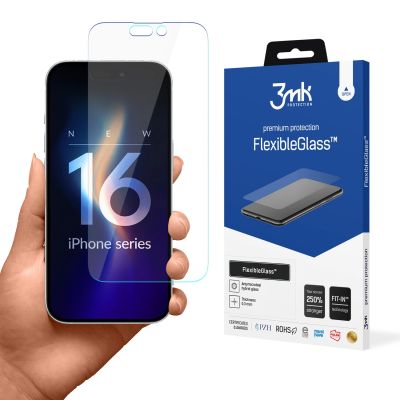 2. 3mk FlexibleGlass v2.0 Hybrid Glass for Apple iPhone 16 Pro