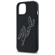 6. Karl Lagerfeld 3D Rubber Signature iPhone 15 Case - Black