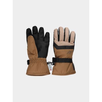 Boys' ski gloves 4F Junior 4FJWAW24AFGLM129-83S
