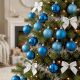 4. DECORATIVE PLASTIC BAUBLE SAFE 27 PCS diameter 6 cm BLUE MICA