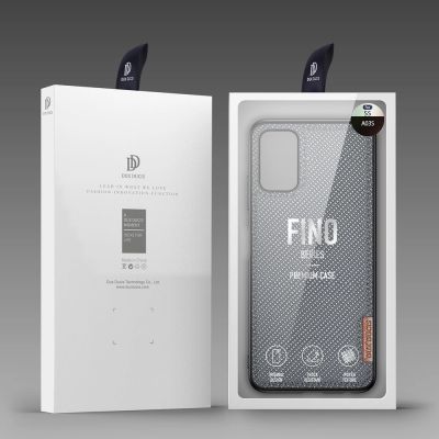 5. Dux Ducis Fino case covered with nylon material for Samsung Galaxy A03s gray