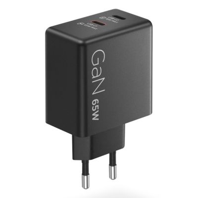 6. Lenovo G0A6065BEU GaN 2x USB-C 65W Wall Charger Black