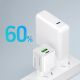 8. Wozinsky WWC-35W GaN USB-A + USB-C Wall Charger - White