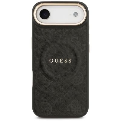 3. Guess Peony Hot Stamp MagSafe Case for iPhone Air - Black