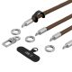 3. Tech-Protect C10S Crossbody phone lanyard (114 cm) + wrist strap (31 cm) - brown-titanium