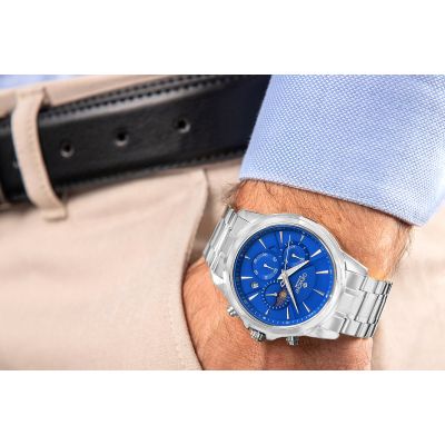4. Men's Watch Giewont Chronograph Sapphire Silver Blue GW9460-B3