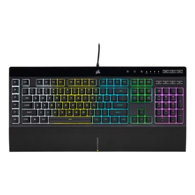 Corsair | Rubber Dome | K55 RGB PRO | Gaming Keyboard | Gaming Keyboard | RGB LED Light | United States | Wired | Black