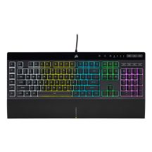 Corsair | Rubber Dome | K55 RGB PRO | Gaming Keyboard | Gaming Keyboard | RGB LED Light | United States | Wired | Black