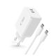 2. Tech-Protect NC45W-GAN 2-PORT PD45W Charger + TYPE-C CABLE - white