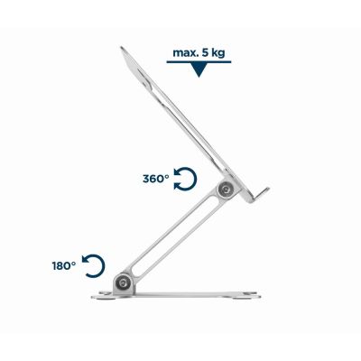 31. GEMBIRD FOLDABLE NOTEBOOK STAND 15.6" SILVER