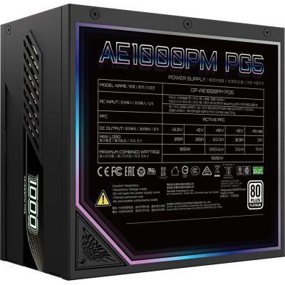 9. Gigabyte AORUS ELITE P1000W 80+ Platinum Modular PCIe 5.0 ICE Power Supply (GP-AE1000PM PG5 ICE)