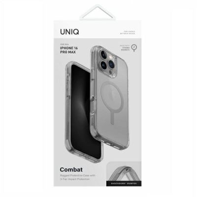 4. Uniq Combat Magclick Charging Case for iPhone 16 Pro Max - Gray
