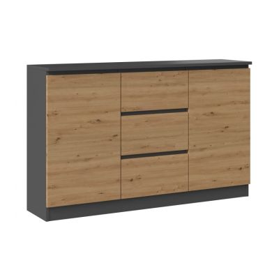 Chest of drawers 2D3S 120x30xH75 anthracite/artisan