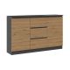 Chest of drawers 2D3S 120x30xH75 anthracite/artisan
