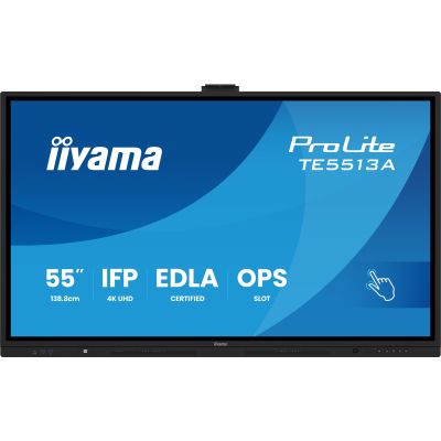 14. iiyama TE5513A-B2AG signage display Interactive flat panel 138.7 cm (54.6") Wi-Fi 500 cd/m2 4K Ultra HD Black Touchscreen Embedded processor Android 24/7