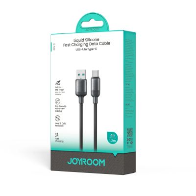 2. Joyroom S-A62 Lively Series 3A Fast Charging Data Cable (USB-A to Type-C) 1.2m-Black