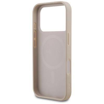 7. Guess 4G Small Classic Logo MagSafe Case for iPhone 18 Pro / 17 Pro - Pink