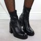 12. Black Women's Block Heel Ankle Boots Potocki 12419