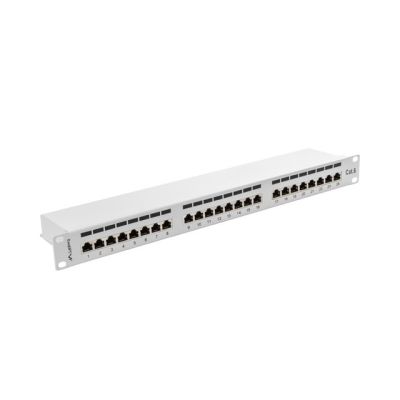 2. Patch panel Lanberg PPS6-1024-S (1U; cat. 6; 24xRJ-45)