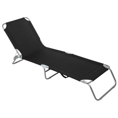 10. FOLDABLE CAMPING BED BLACK