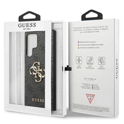 8. Guess GUHCS23L4GMGGR S23 Ultra S918 grey/grey hardcase 4G Big Metal Logo