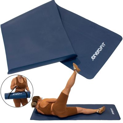 9. NON-SLIP NBR FITNESS MAT 183 x 60 x 1 CM, BLUE + CARRY BAG ENERO FIT