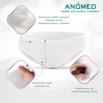 3. ANOMEO WOMEN’S DISPOSABLE UNDERWEAR (COTTON) L – 6 PCS