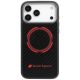 Audi RSQ Carbon Fiber Sport Red Circle MagSafe Case for iPhone 17 Pro Max - Black