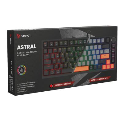 3. SAVIO MAGNETIC KEYBOARD ASTRAL BLACK OUTEMU WHITE JADE RGB