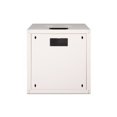 21. Unique 19" 12U 600x600 wall-mounted network cabinet, glass door, gray, undivided, assembled, 100kg