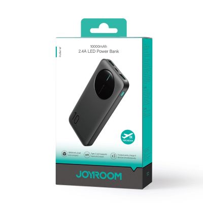 8. Powerbank Joyroom JR-PBF12 10000mAh 2.4A 2x USB-A 1x USB-C - black
