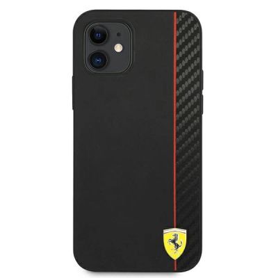 3. Ferrari FESAXHCP12SBK iPhone 12 mini 5.4" black/black hardcase On Track Carbon Stripe