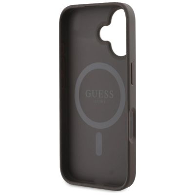 15. Guess 4G Printed Stripes MagSafe iPhone 16 Case - Brown