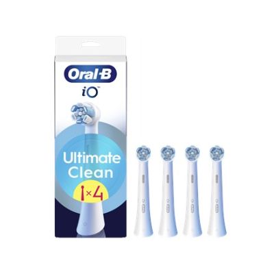 Oral-B iO UltimateClean toothbrush heads, white, 4 pieces