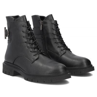 4. Women's leather ankle boots, black Filippo DBT8018